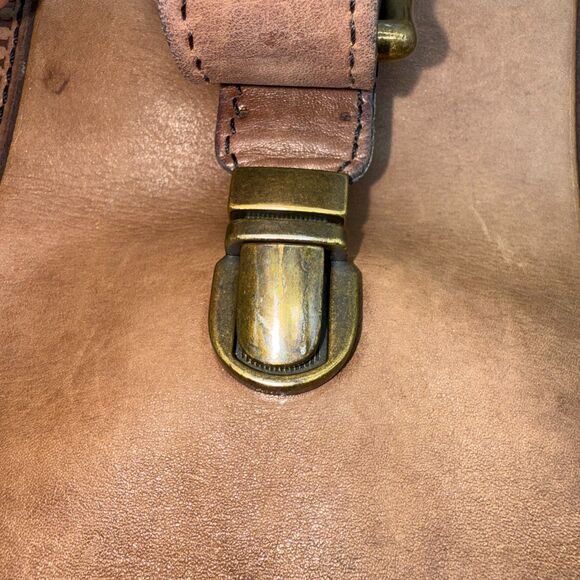 Vintage Fossil Leather Satchel Messenger Bag - Brown - Picture 8 of 14